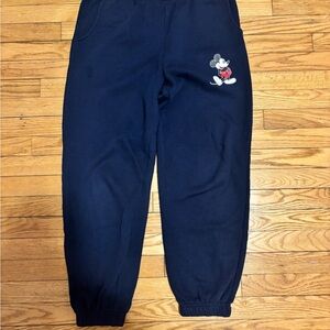 Disney Navy Sweatpants with Mickey Design